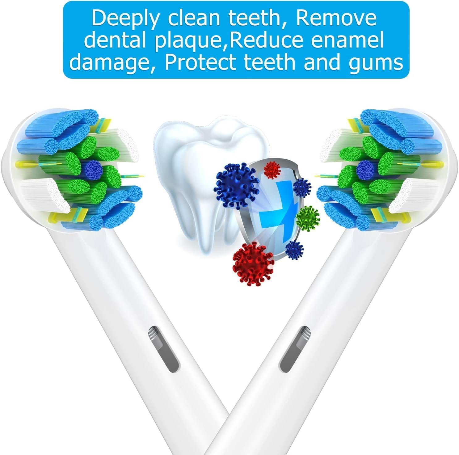 Detalle 2 de Qitizu Toothbrush Head 16pcs replacement for Oral‑B electric toothbrushes 🪥