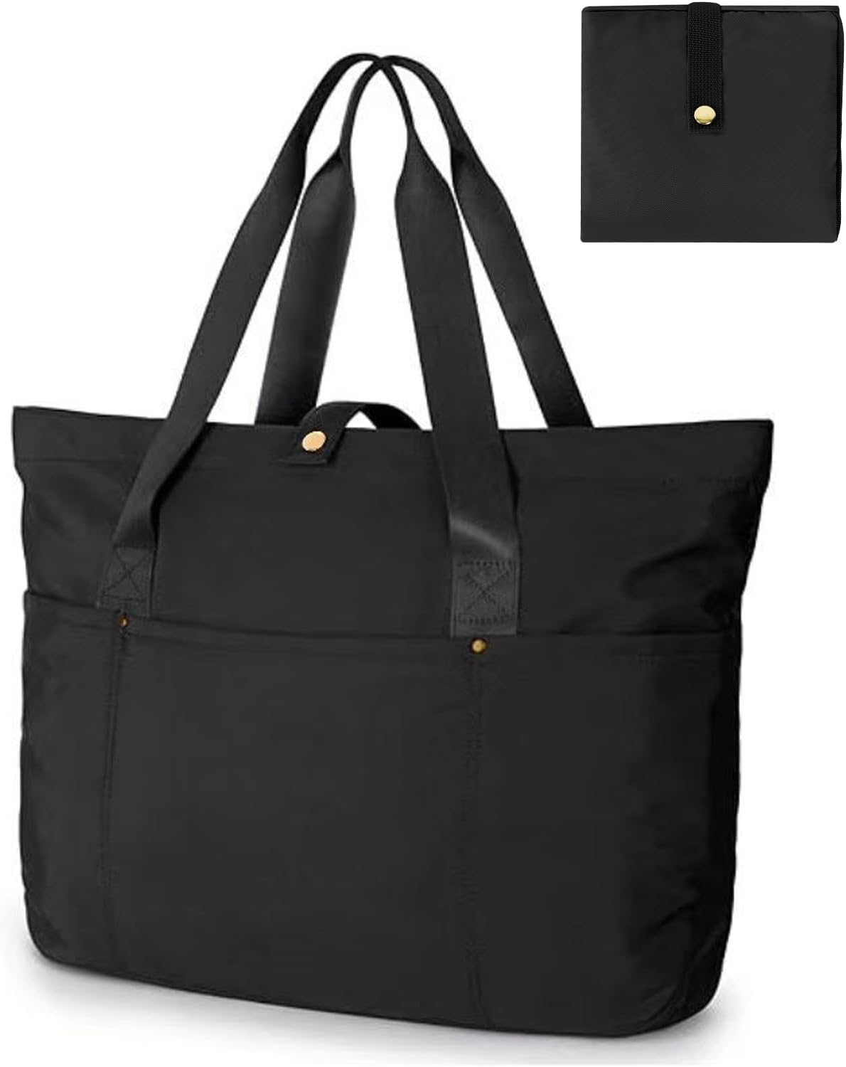 Detalle de Aucuu borsa tote donna pieghevole con tracolla, shopper con 6 tasche e grande capacità