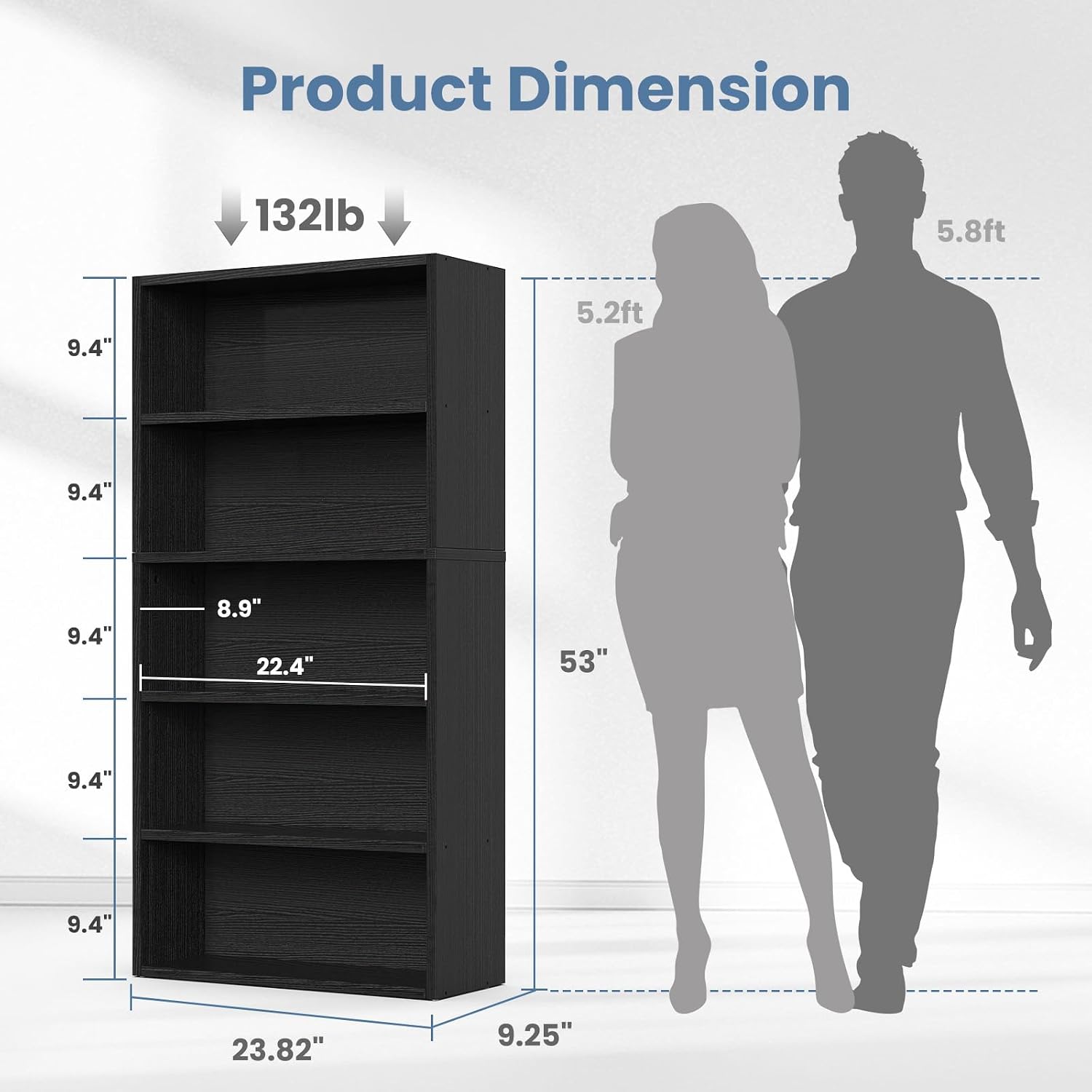 Detalle de DUMOS Bookcase 53-Inch
