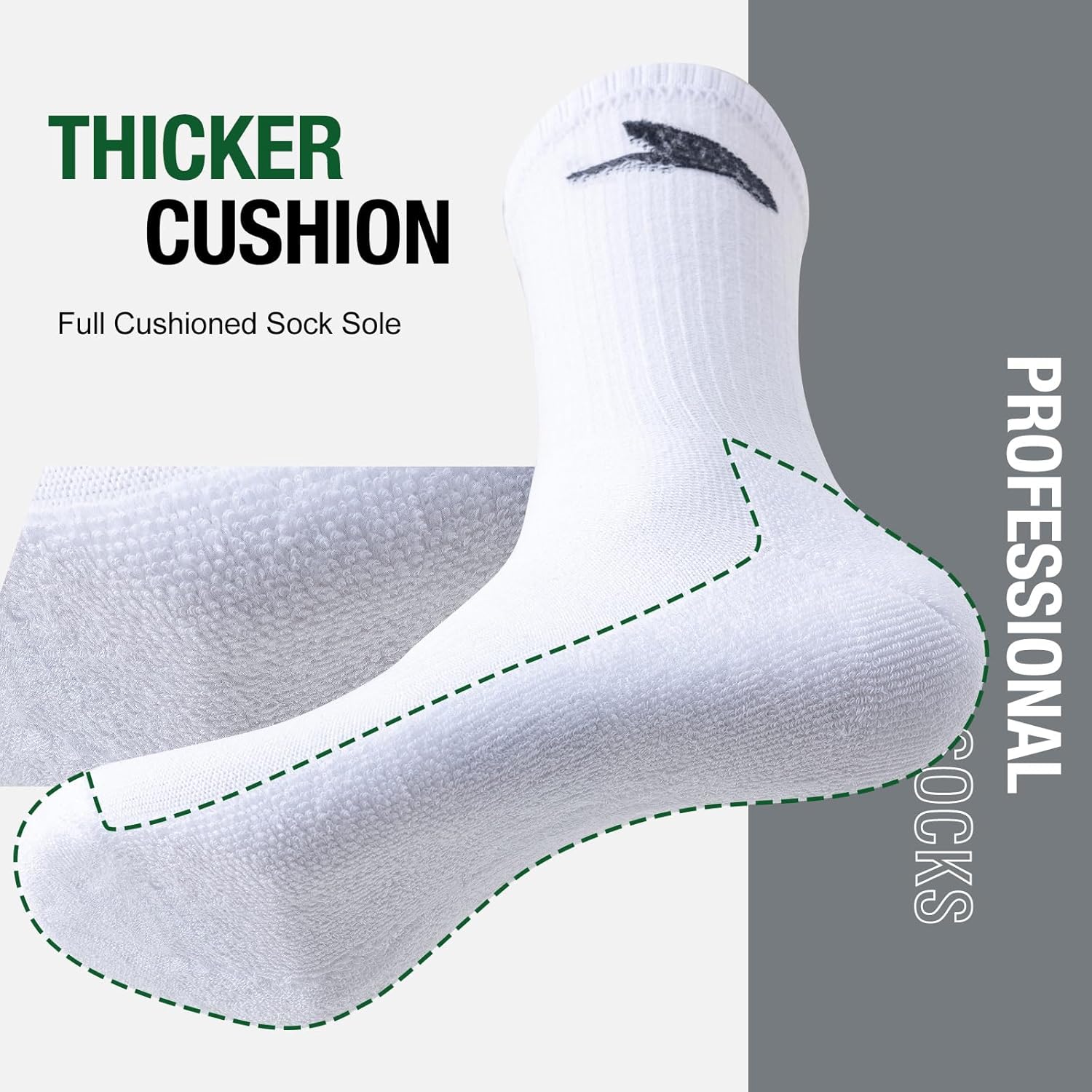 Detalle de Niorasen sports socks 3 pairs cushioned