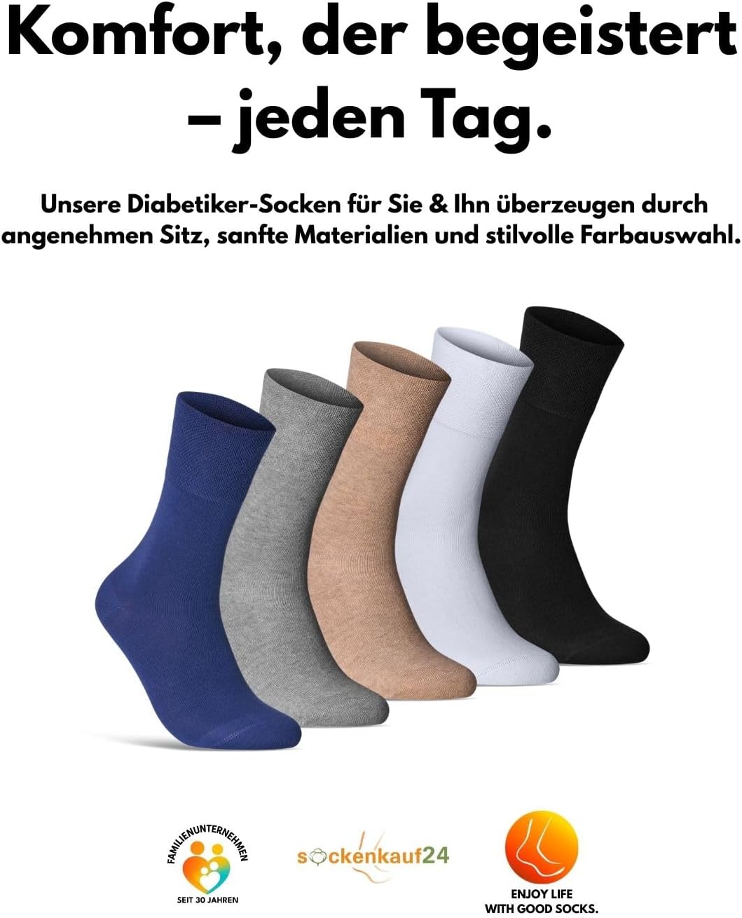 Thumbnail 6 de sockenkauf24 Diabetikersocken 6 Paar 97% Baumwolle
