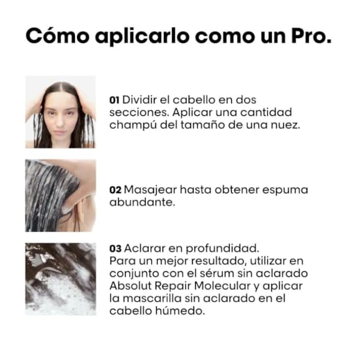 Thumbnail 8 de L'Oréal Professionnel Absolut Repair Molecular, Champú Reparador 300 ml