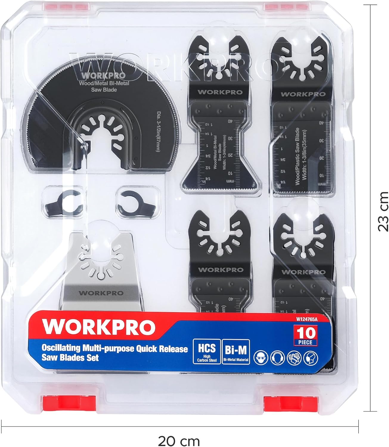 Thumbnail 6 de WORKPRO Lame Utensile Multifunzione 10 Pezzi – Set lame oscillanti in bimetallo, compatibilità ampia