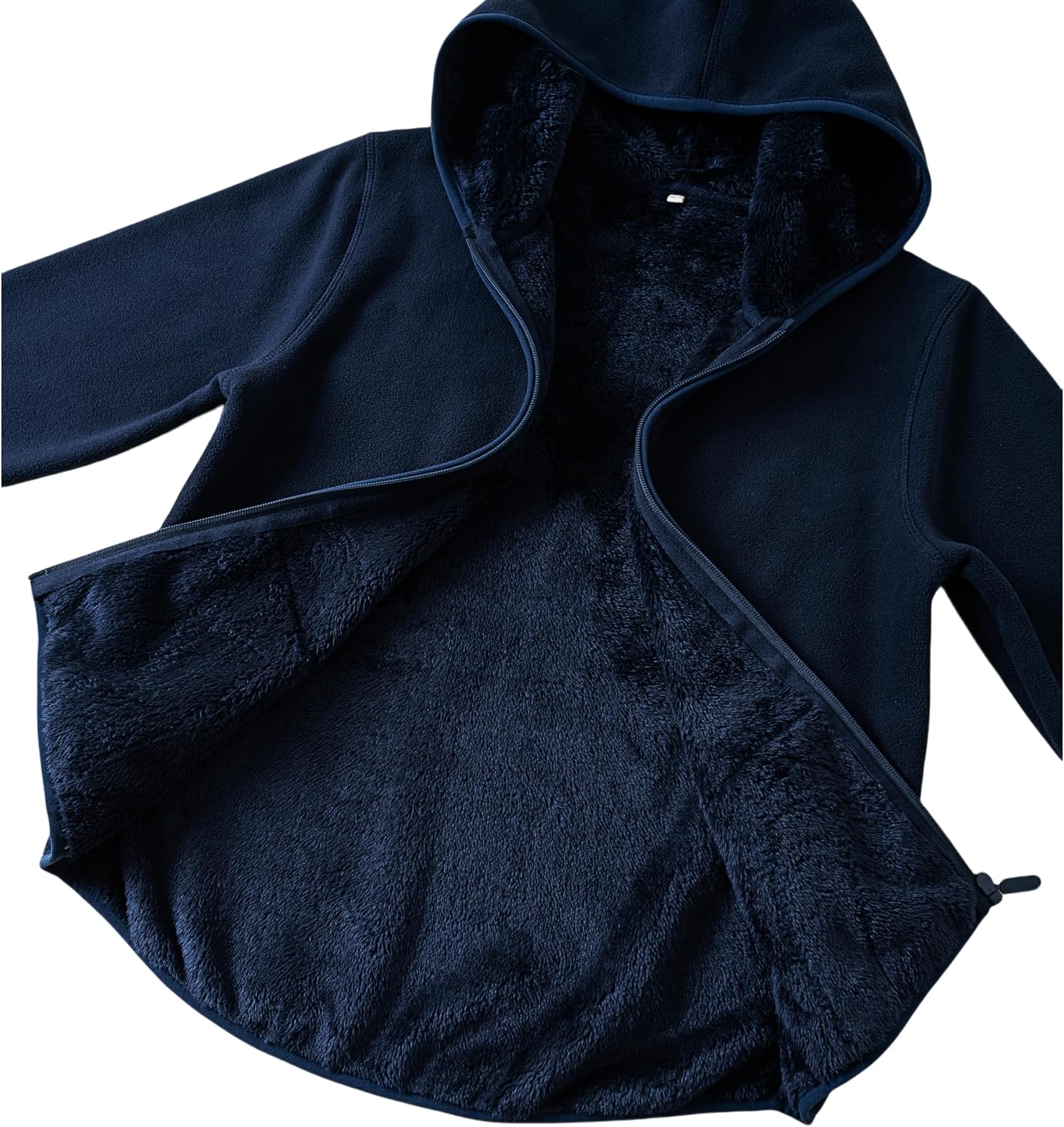 Detalle 1 de EIGIOO Boys' Hooded Polar Fleece Jacket with Sherpa Lining and Zip-Front