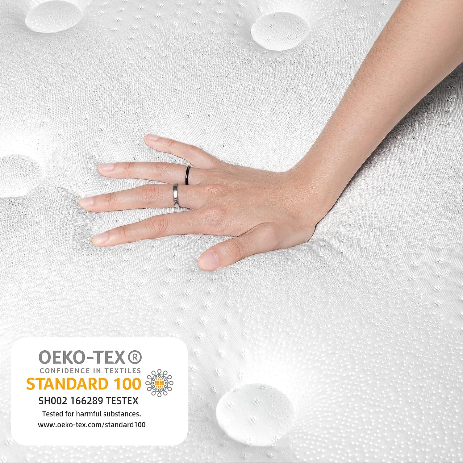 Detalle 2 de TeQsli Gel Taschenfederkernmatratze 90x200 cm 25 cm H3