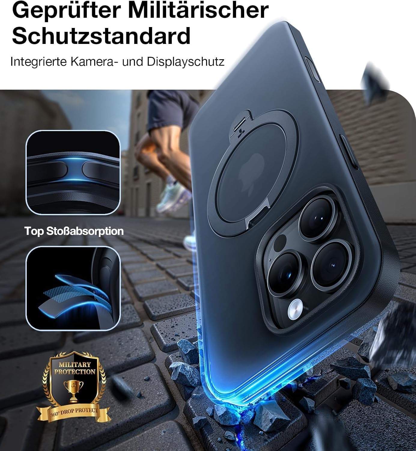 Detalle 1 de TORRAS Ostand Q3 Spin iPhone 16 Pro Hülle