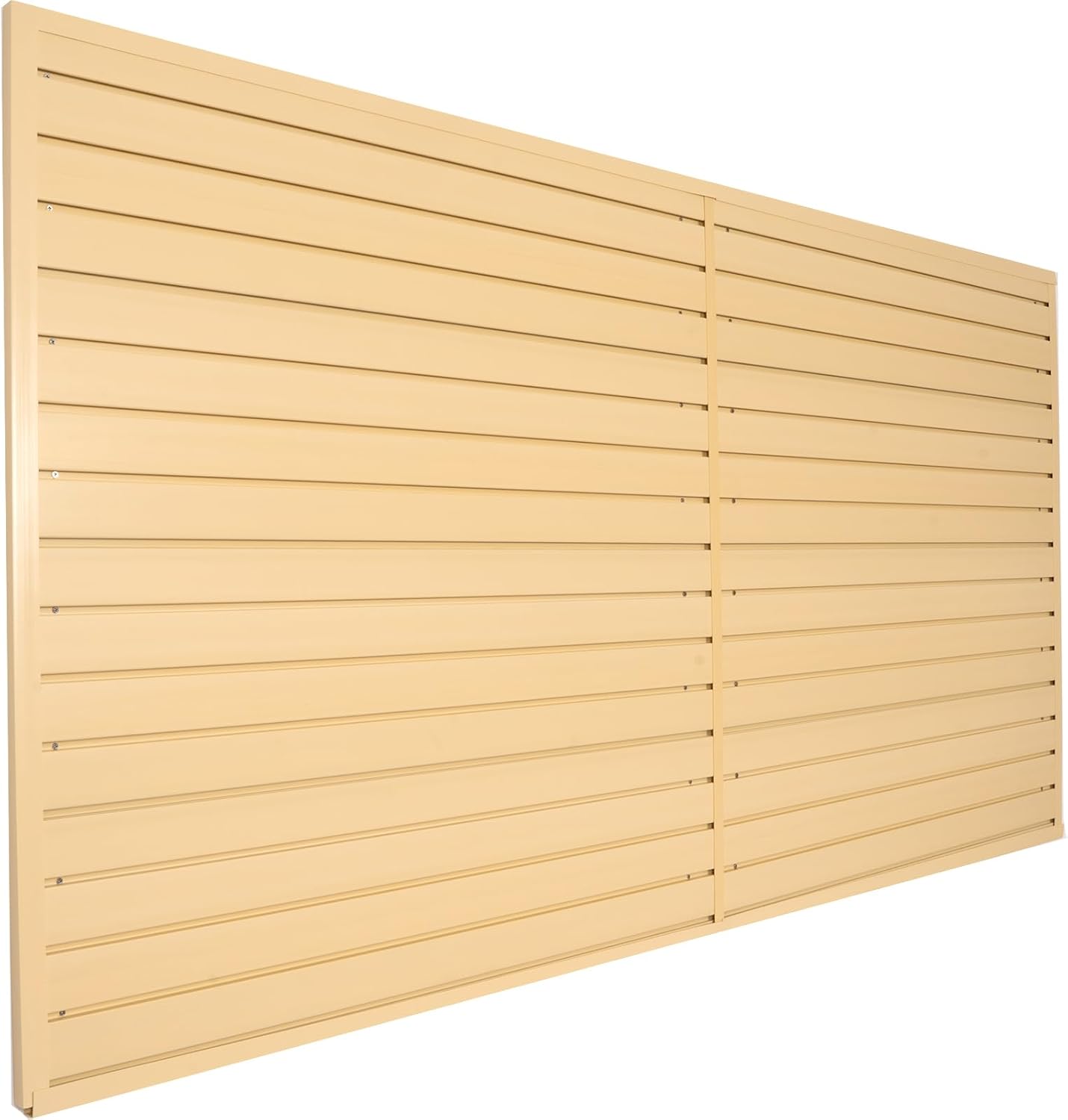 Detalle de FRAYSCENT WALL-PVC-ALL Beige PVC Slat Wall Panels, 32 Sq. Ft.