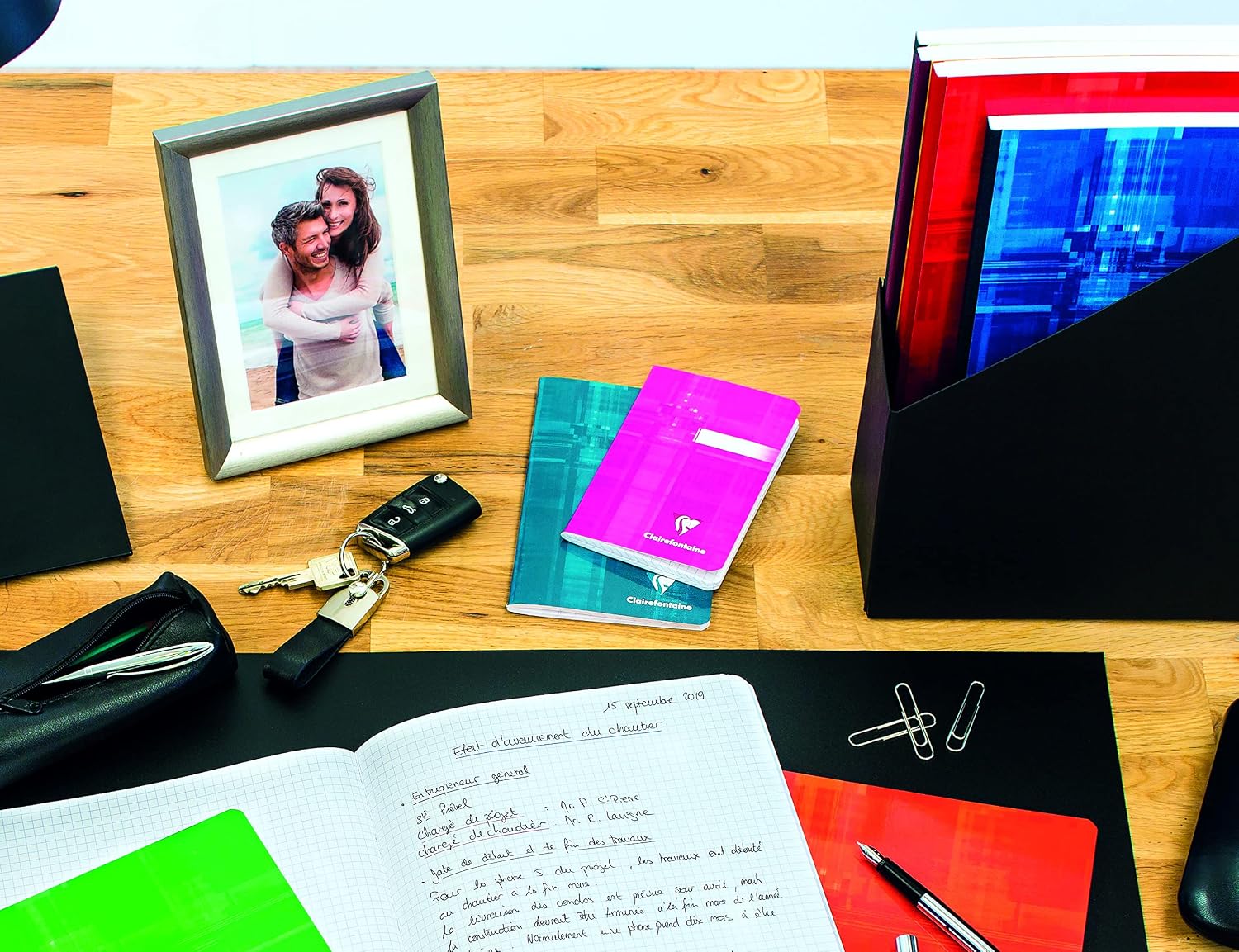 Detalle de Clairefontaine 3642C – Lot de 10 Carnets Agrafés A6 96 Pages, Papier 90 g/m²