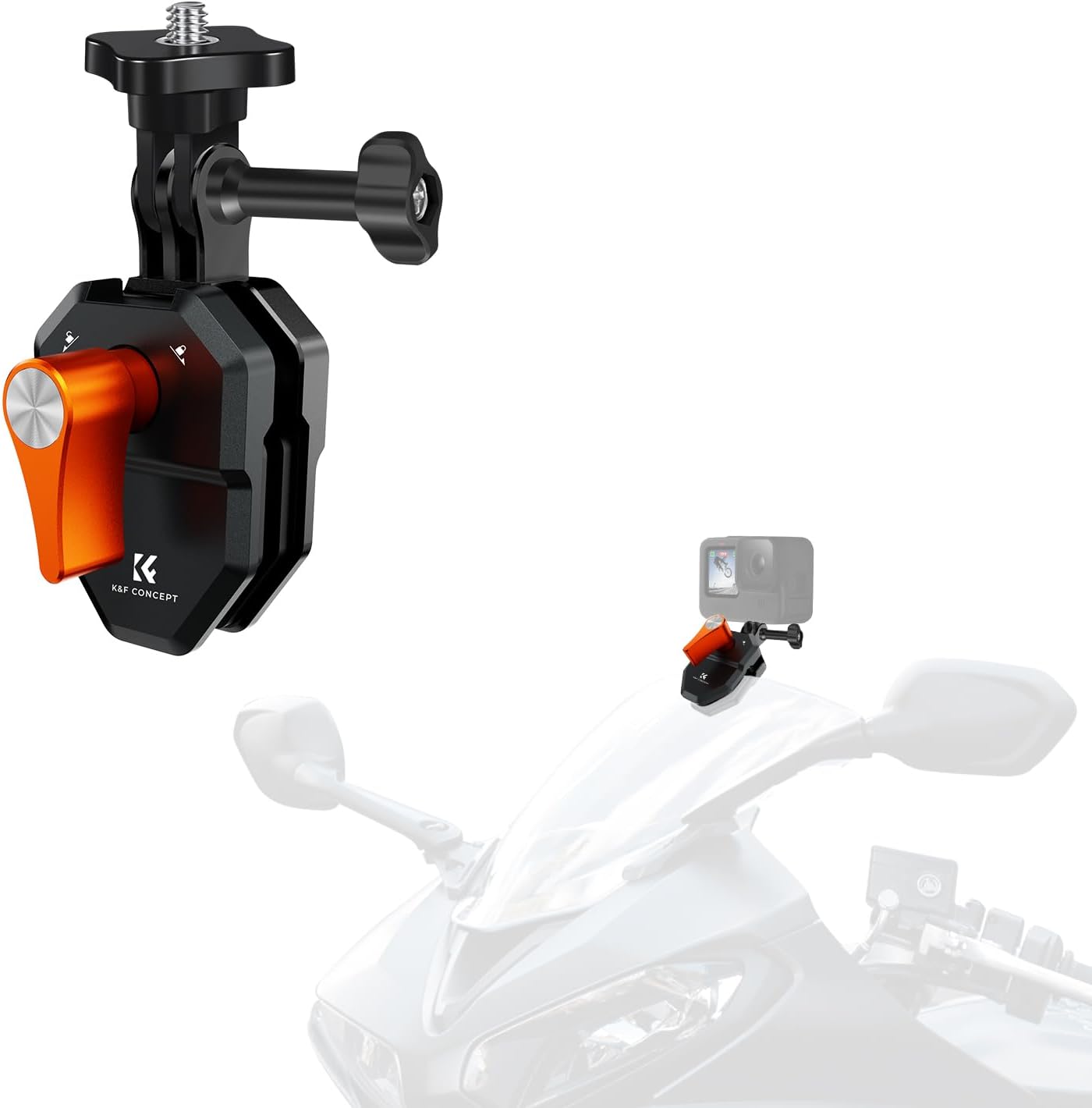 Detalle de K&F CONCEPT Pince fixation pare-brise 8 mm