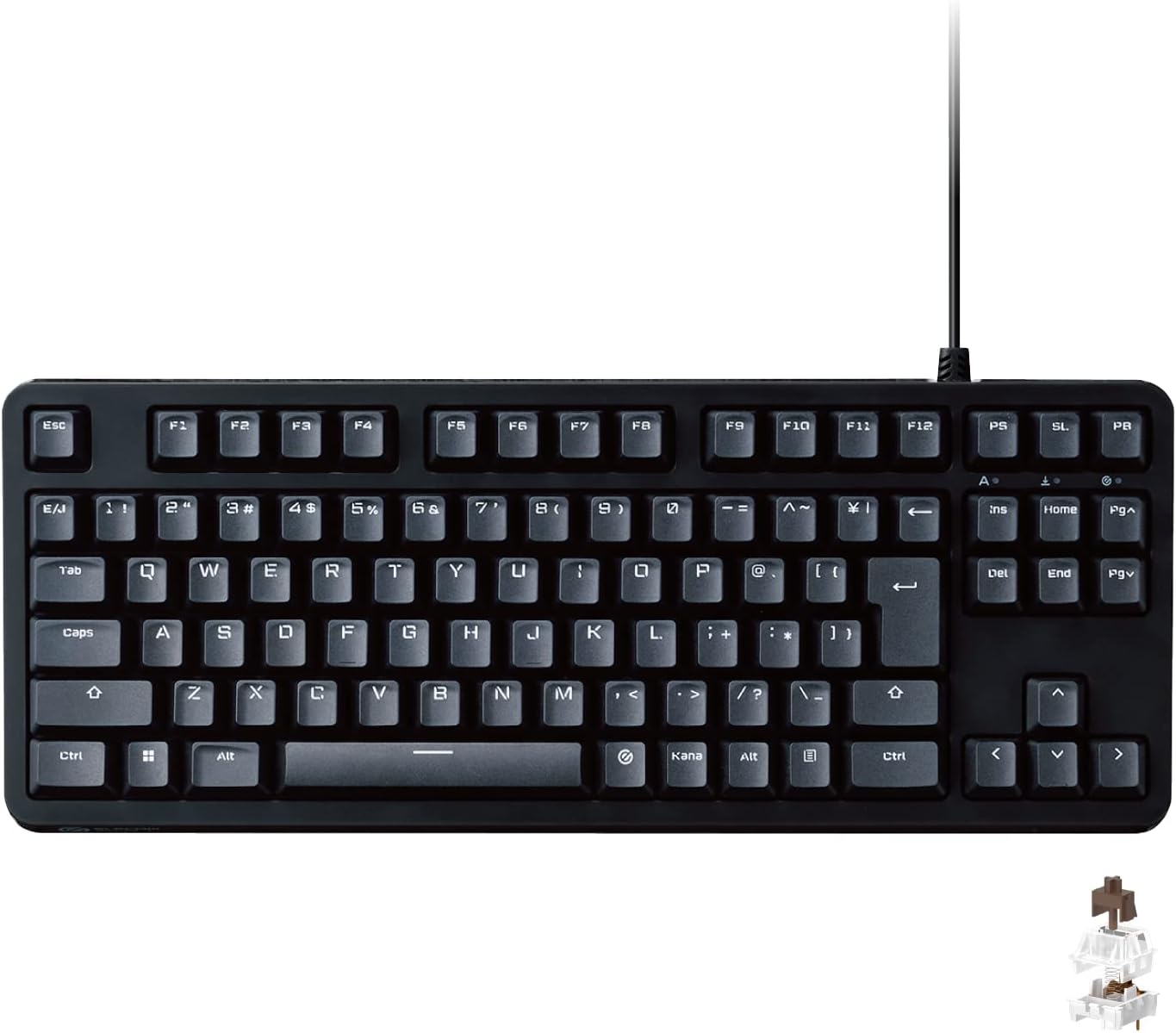 Detalle de エレコム TK-GK20TBK メカニカルゲーミングキーボード 日本語配列・テンキーレス・茶軸