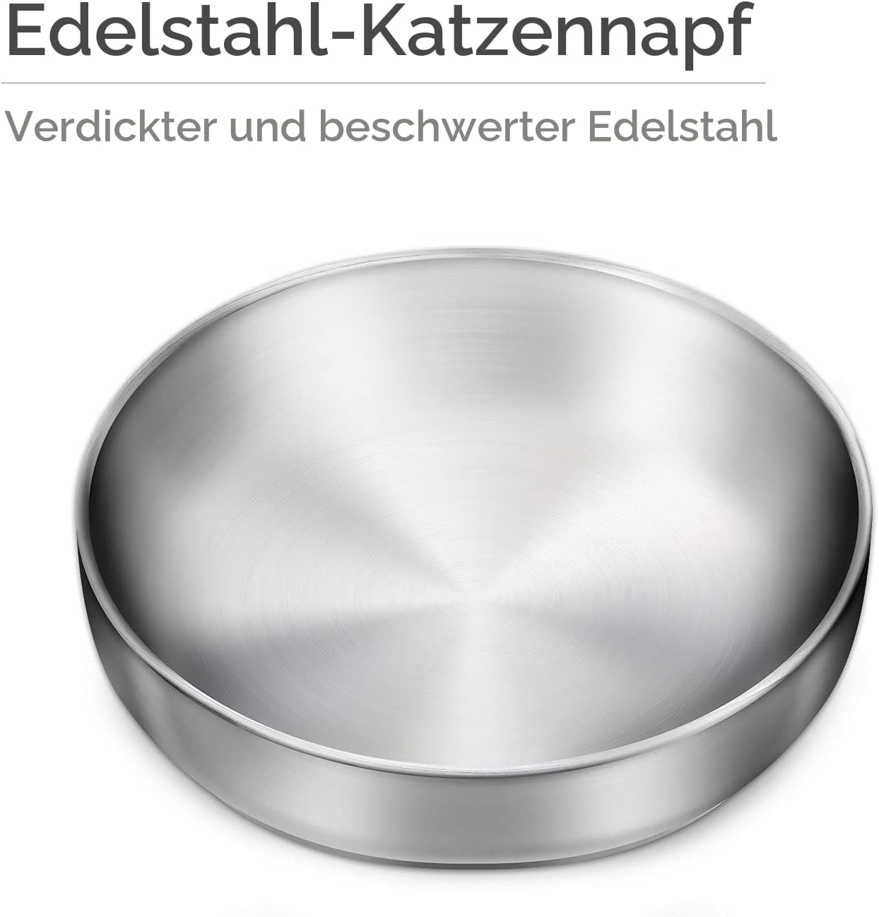 Thumbnail 1 de Junhonsion 2 x Edelstahl-Katzennapf (304) – rutschfest, leicht zu reinigen