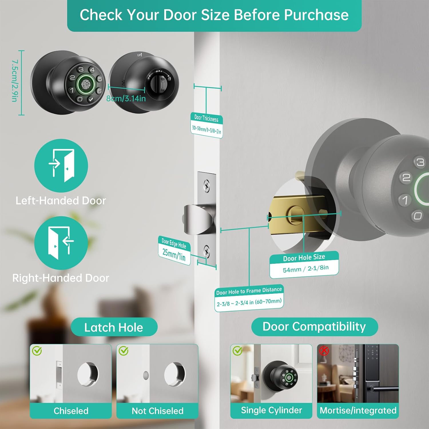 Detalle 2 de Fingerprint Door Lock