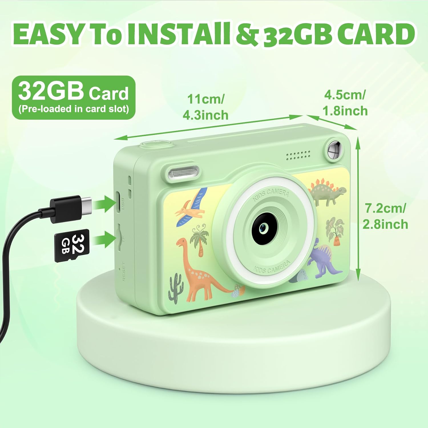 Thumbnail 6 de Kids Camera Instant Print 1080P with 32GB card
