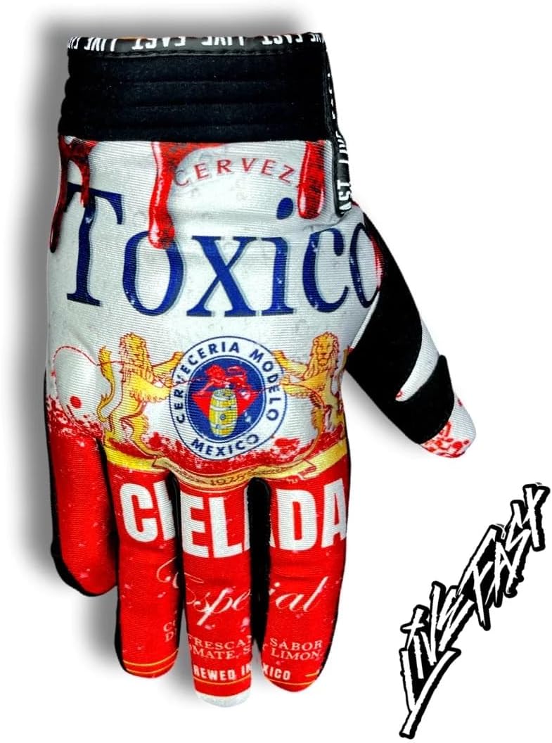 Detalle 2 de Live Fast Motorcycle Gloves Toxico