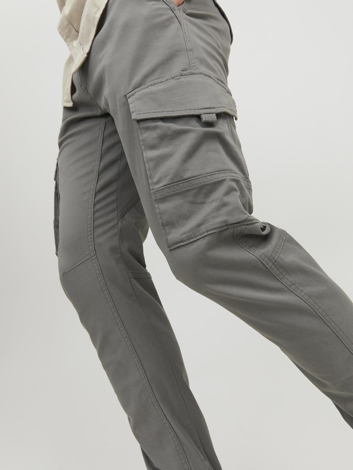 Detalle 2 de JACK & JONES Herren Cargo-Hose Slim Fit (Low Rise) aus Baumwollmix