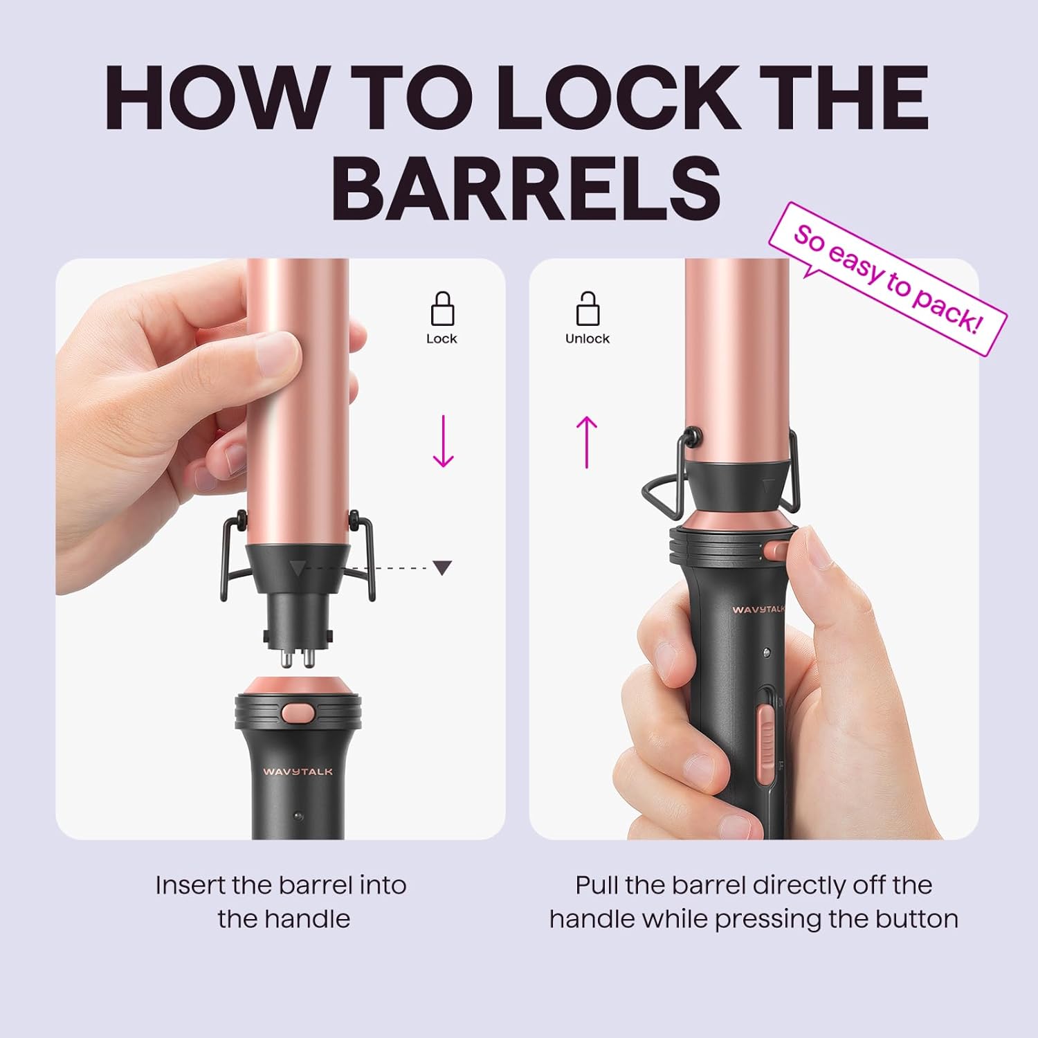 Thumbnail 5 de Wavytalk 5 in 1 Curling Wand Set (Dual Voltage) with 5 Interchangeable Barrels, Ceramic Wands, Thermal Brush & Crimper