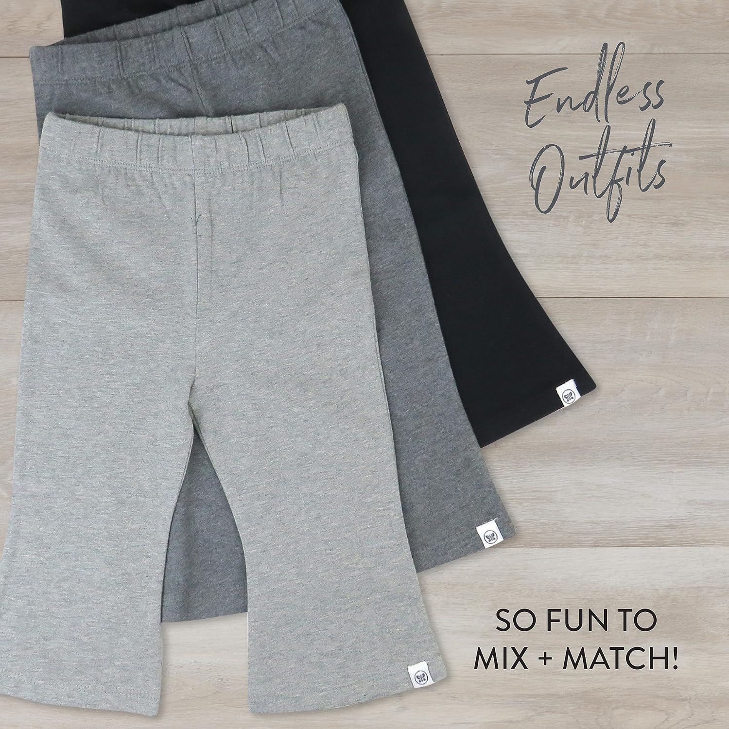 Detalle de HonestBaby Baby-Girls Multipack Leggings: Organic Cotton, Soft & Versatile