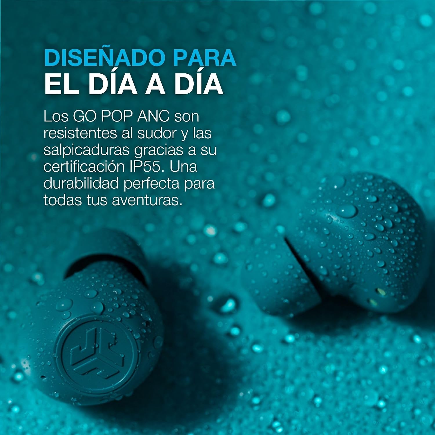 Thumbnail 6 de JLab Go Pop ANC Auriculares Bluetooth, IP55, 24h, Verde Azulado
