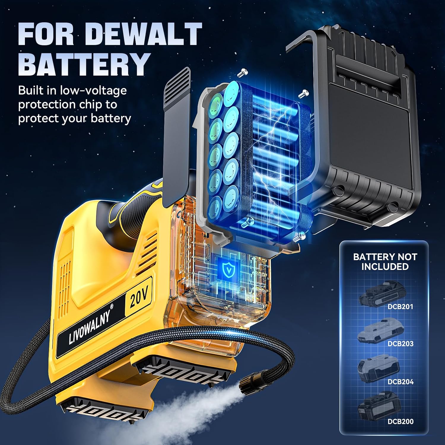 Thumbnail 5 de LIVOWALNY Cordless Tire Inflator 160 PSI