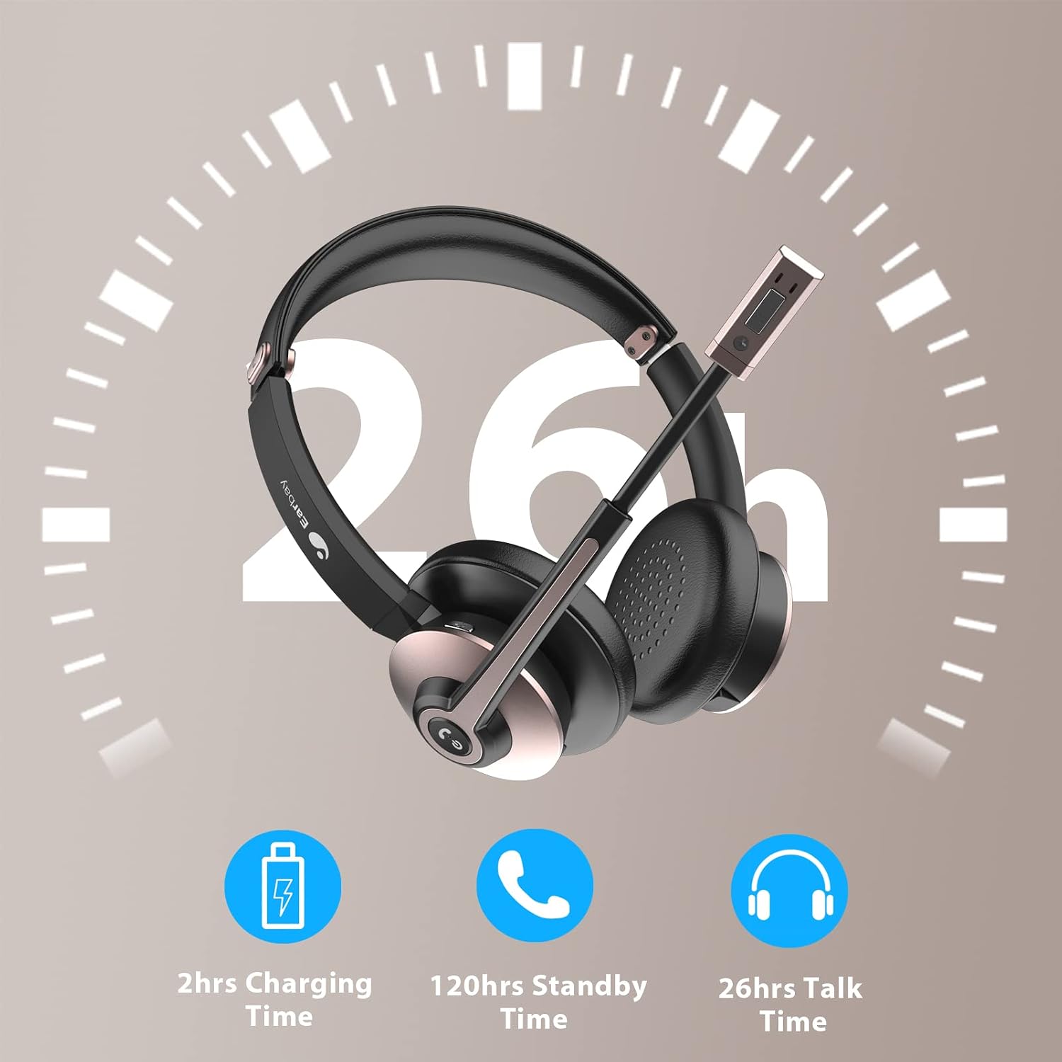 Detalle 2 de Earbay Bluetooth Headset with Noise Cancelling