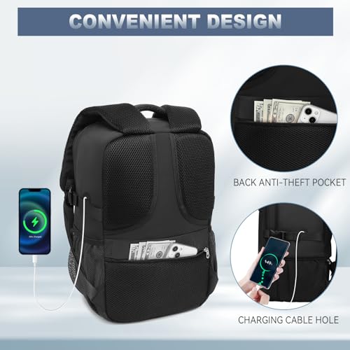 Detalle de Lossga Mochila de Cabina 40x30x20 cm para Ryanair | Antirrobo y Carga USB