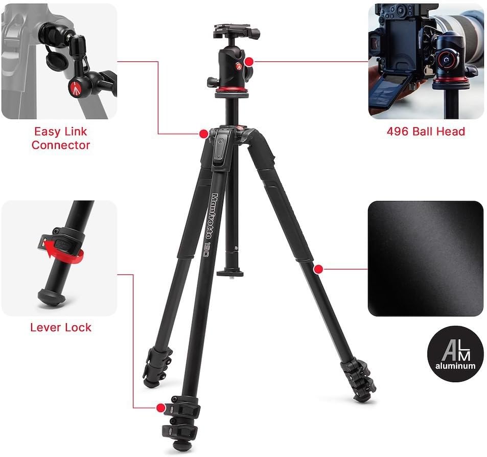 Thumbnail 1 de Manfrotto 190X AS Trépied 10 kg