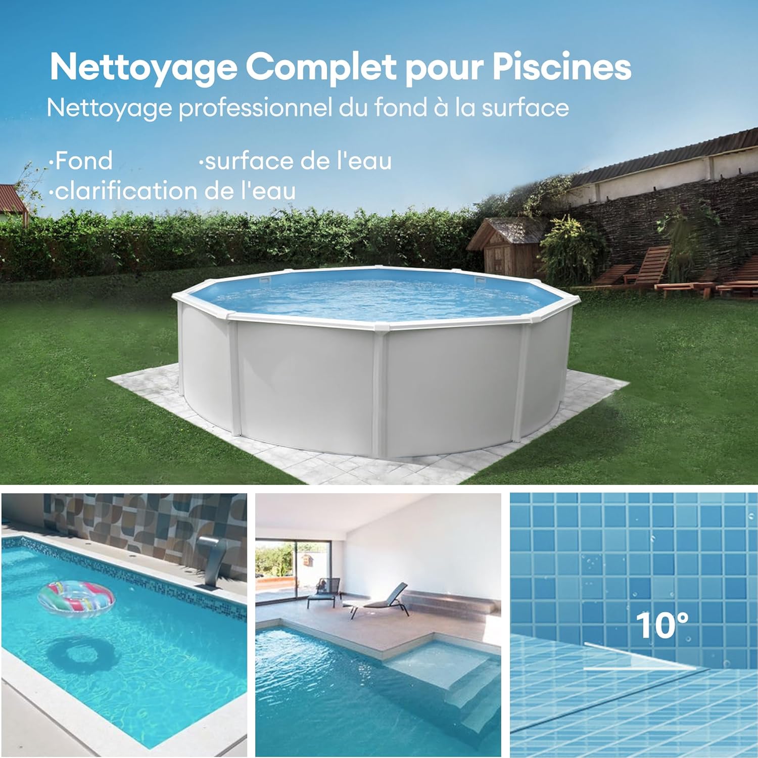 Thumbnail 6 de Ultenic Pooleco 10s — Robot Piscine sans Fil 80㎡, Contrôle APP et Autonomie 90 min