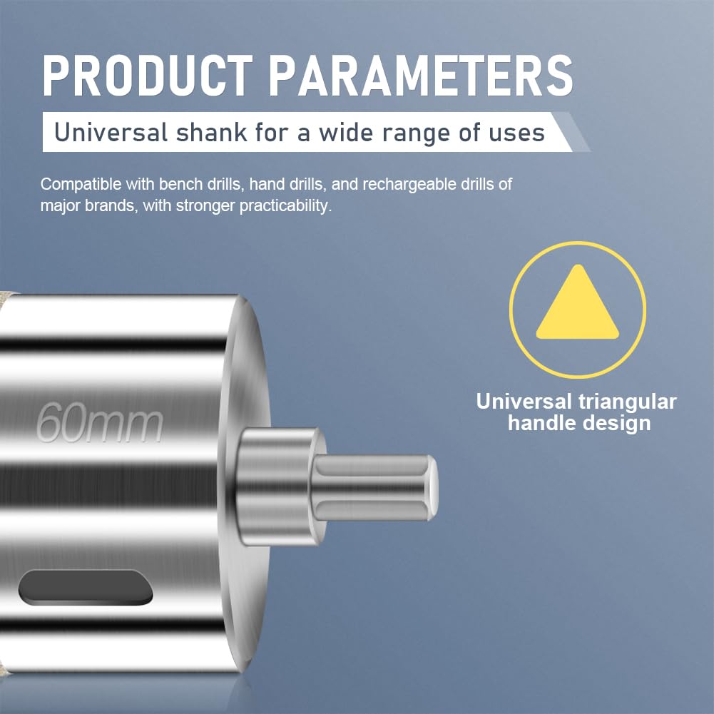 Thumbnail 4 de Flintronic Diamond Drill Bit 60mm with Centre Guide for Glass & Tile
