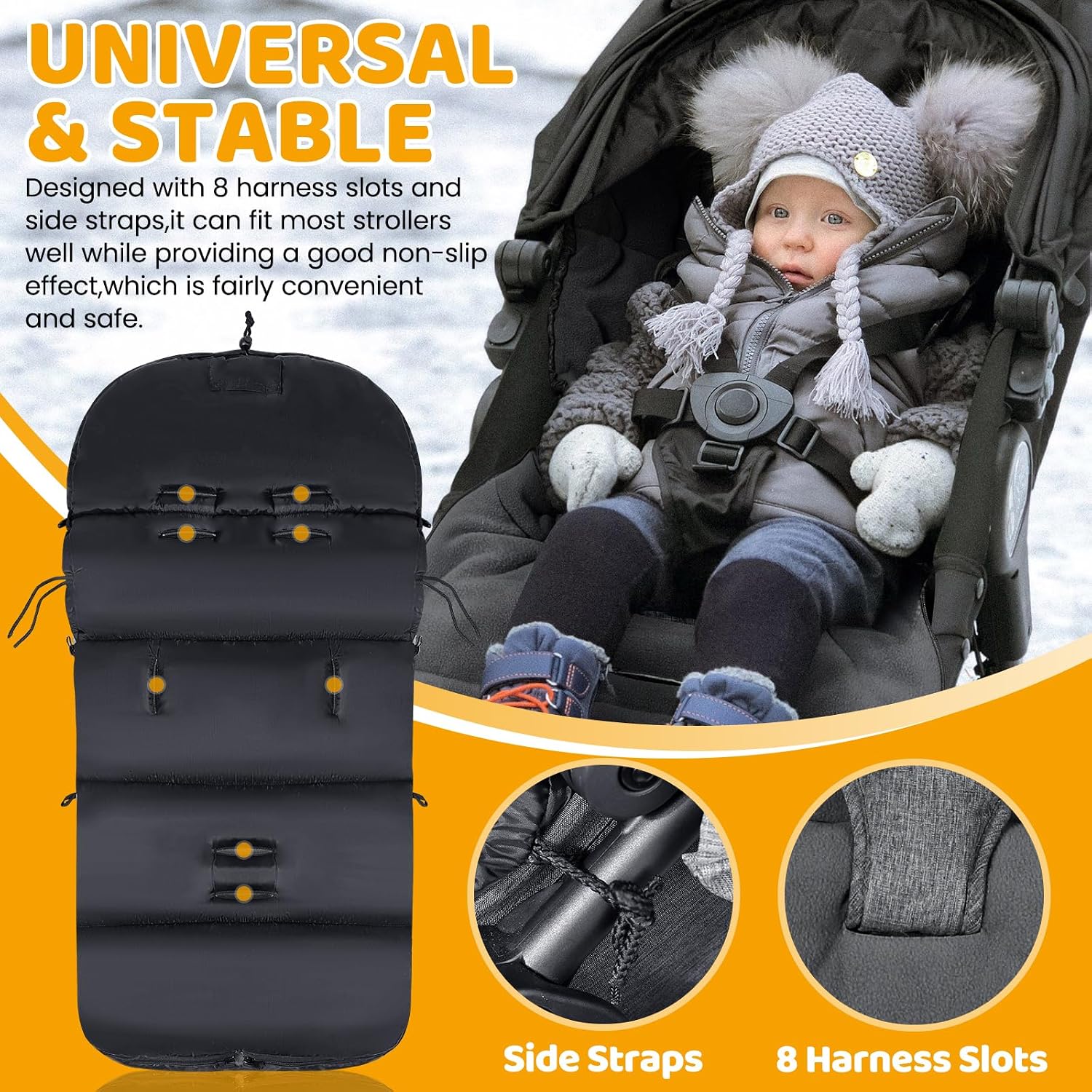 Detalle de Ivywind Footmuff Universal for Pushchair, Waterproof