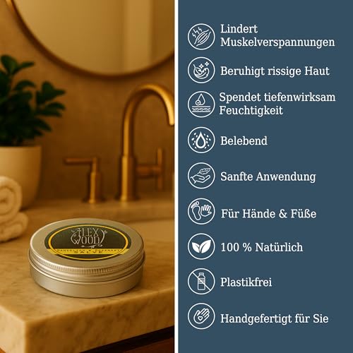 Detalle de The Ilex Wood Löwenzahn- und Rosmarinbalsam – 100 ml, vegan, natürlich, handgefertigt in Großbritannien