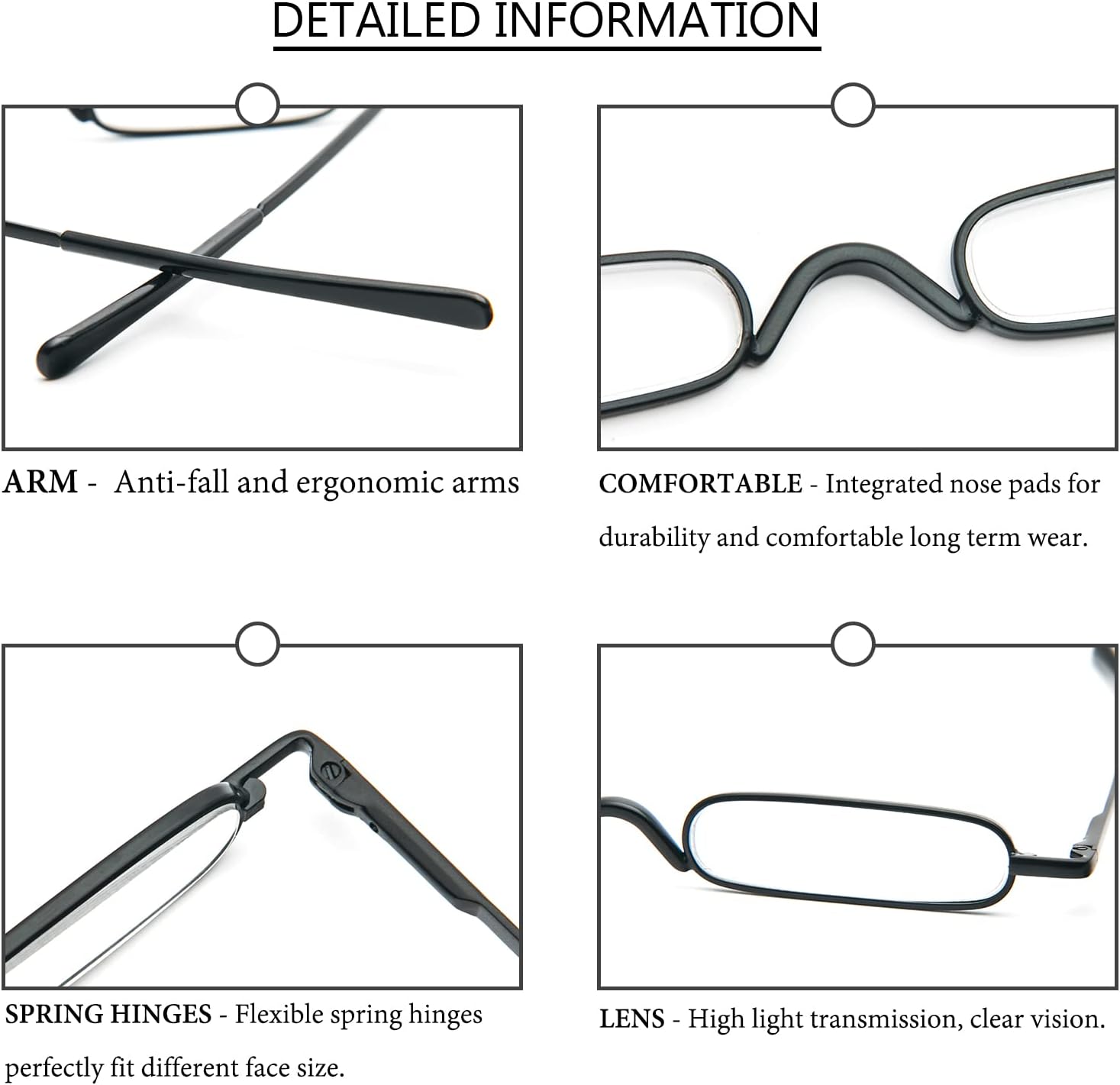 Detalle 1 de Mini Schmal Lesebrille 3 Stück +1,0