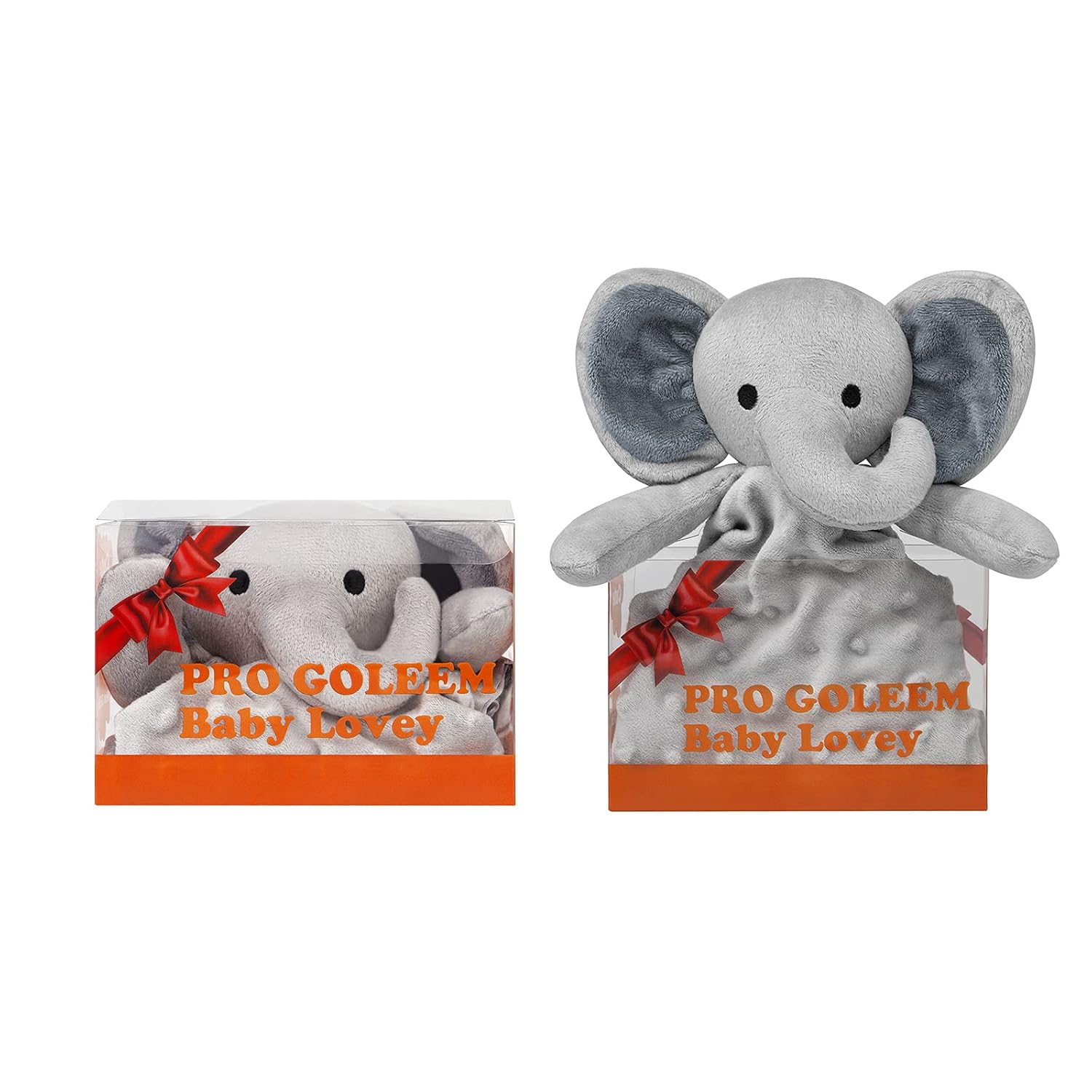Thumbnail 6 de Pro Goleem Elephant Lovey, 16-Inch Gray Baby Security Blanket and Plush Toy