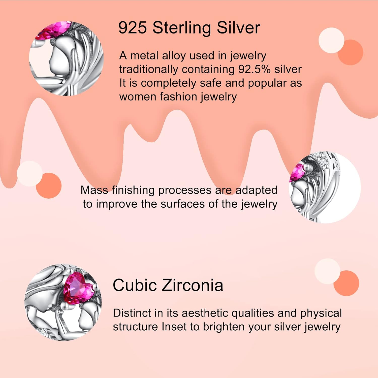 Thumbnail 3 de NINGAN 925 Sterling-Silber Charm „Goldene Liebe“ als Reise-Bead für Armband & Halskette