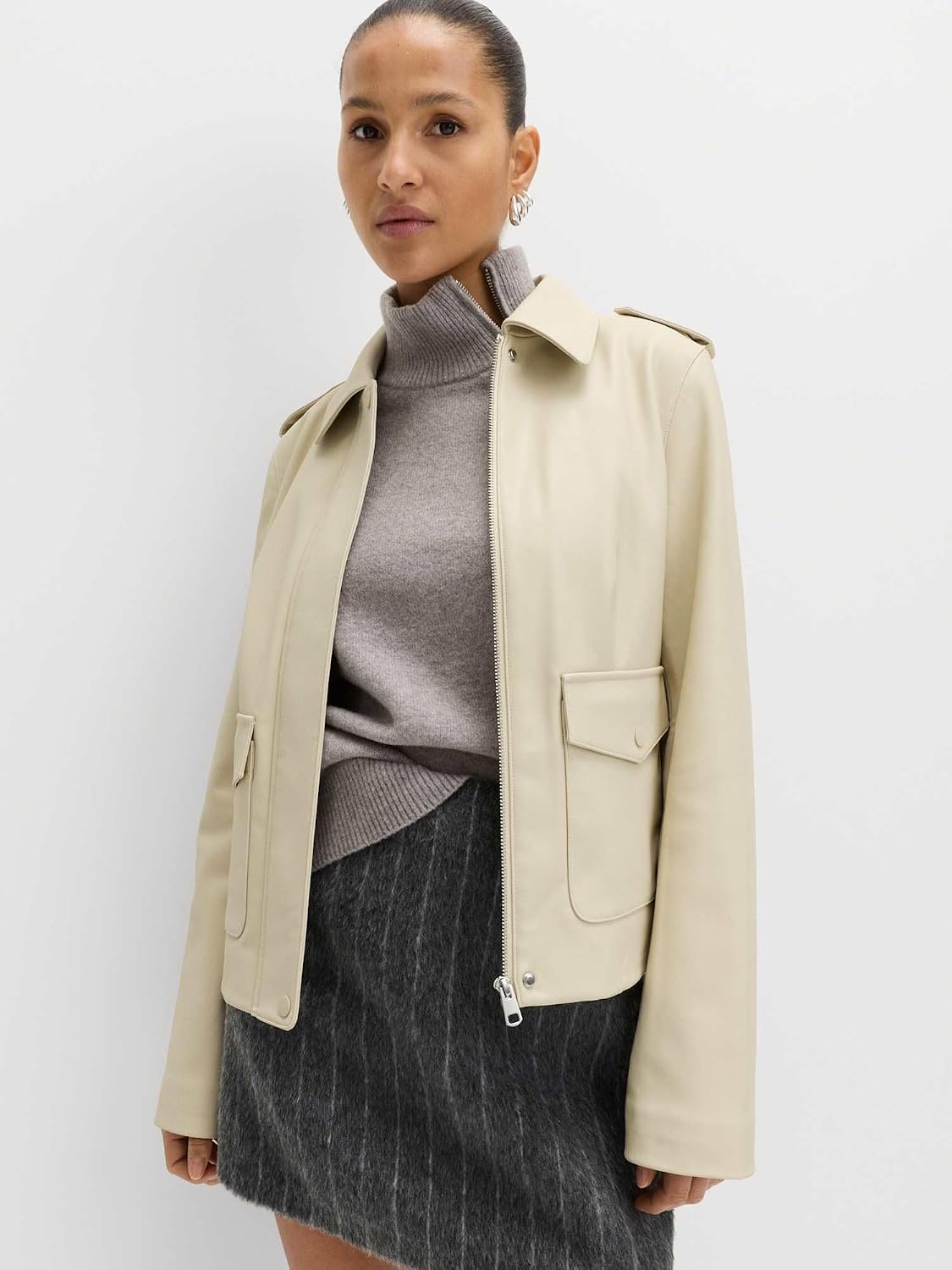 Thumbnail 5 de Marks & Spencer damestrui met asymmetrische rits, trechterhals en stretch