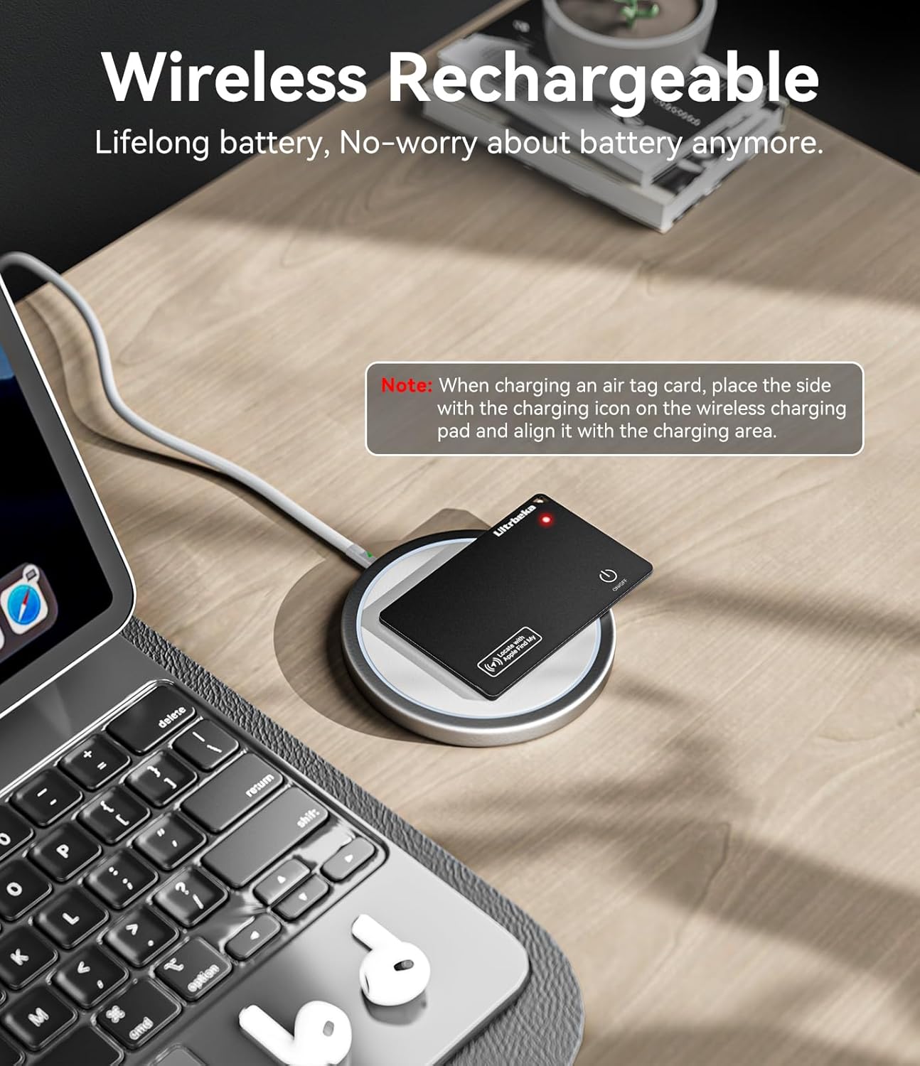 Detalle 2 de Ultrbeka Ultra-Thin Air Tag Wallet Tracker Card 3-pack