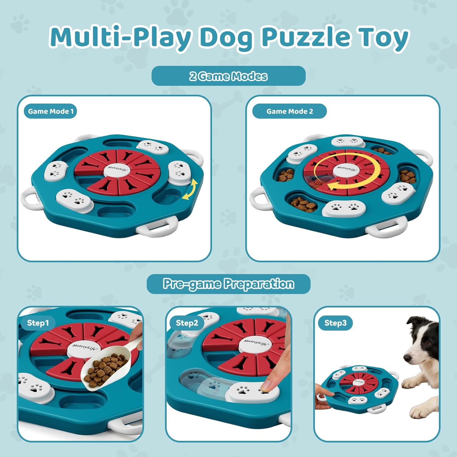 Thumbnail 3 de MateeyLife Interactive Dog Toys: Two-Mode Puzzle & Treat Dispenser for Brain Boost & Slow Feeding