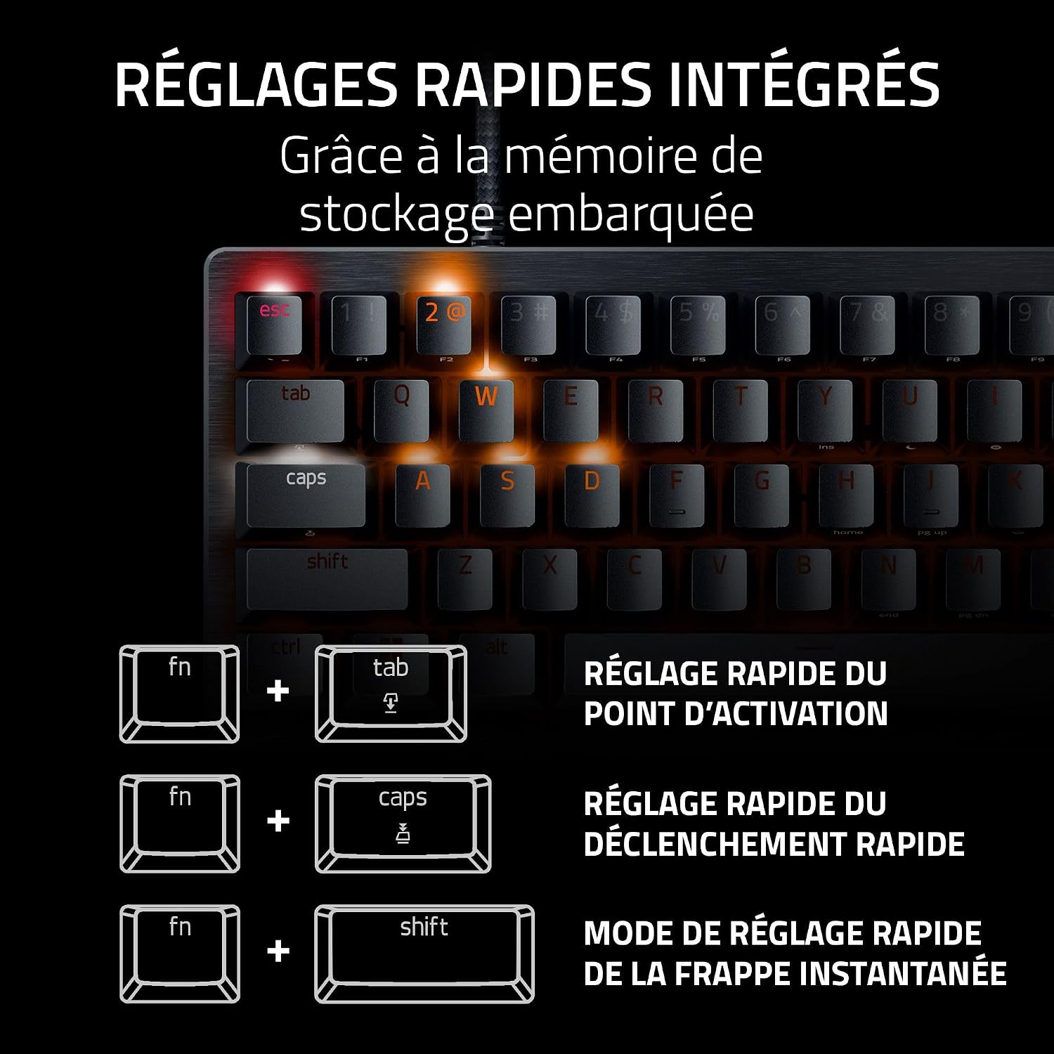 Thumbnail 5 de Razer Huntsman V3 Pro Mini (Switches Analog) — clavier gamer optique 60% noir QWERTY