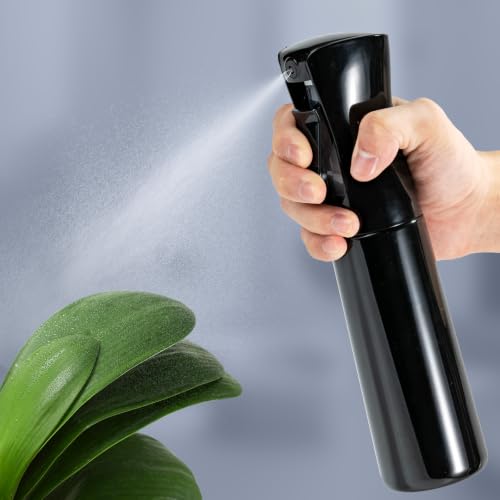 Detalle 2 de Uervoton Continuous Spray Bottles for Hair and Plants, 300ml, Black – 2 Pack
