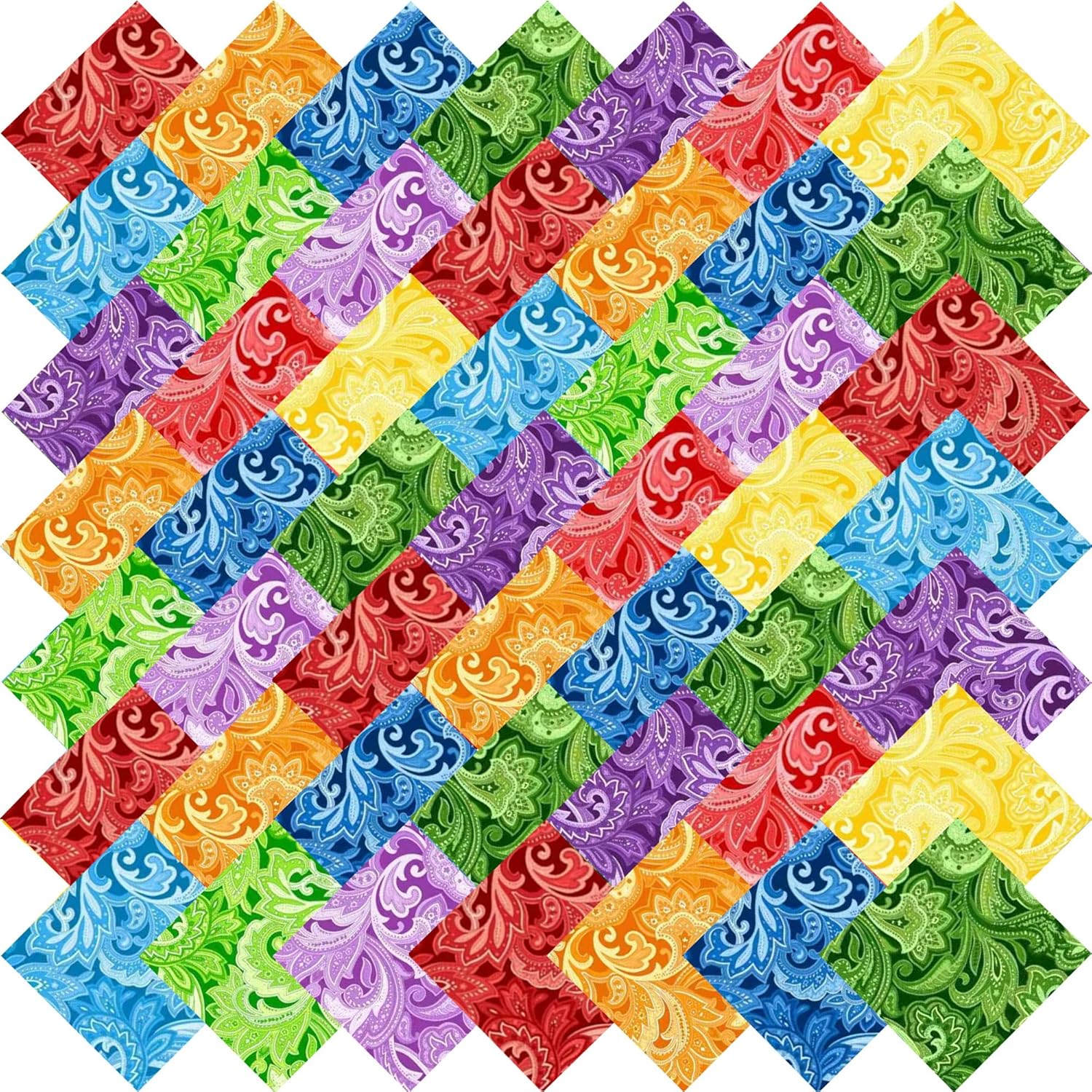 Thumbnail 2 de newamishquilt 50 PCS 100% Cotton Fabric Bundles for Quilting and DIY Projects