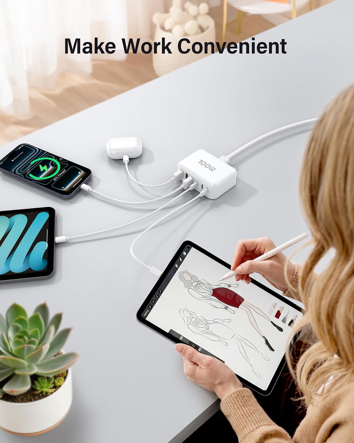 Thumbnail 4 de USB C Fast Charger 100W 6-Port GaN Charger