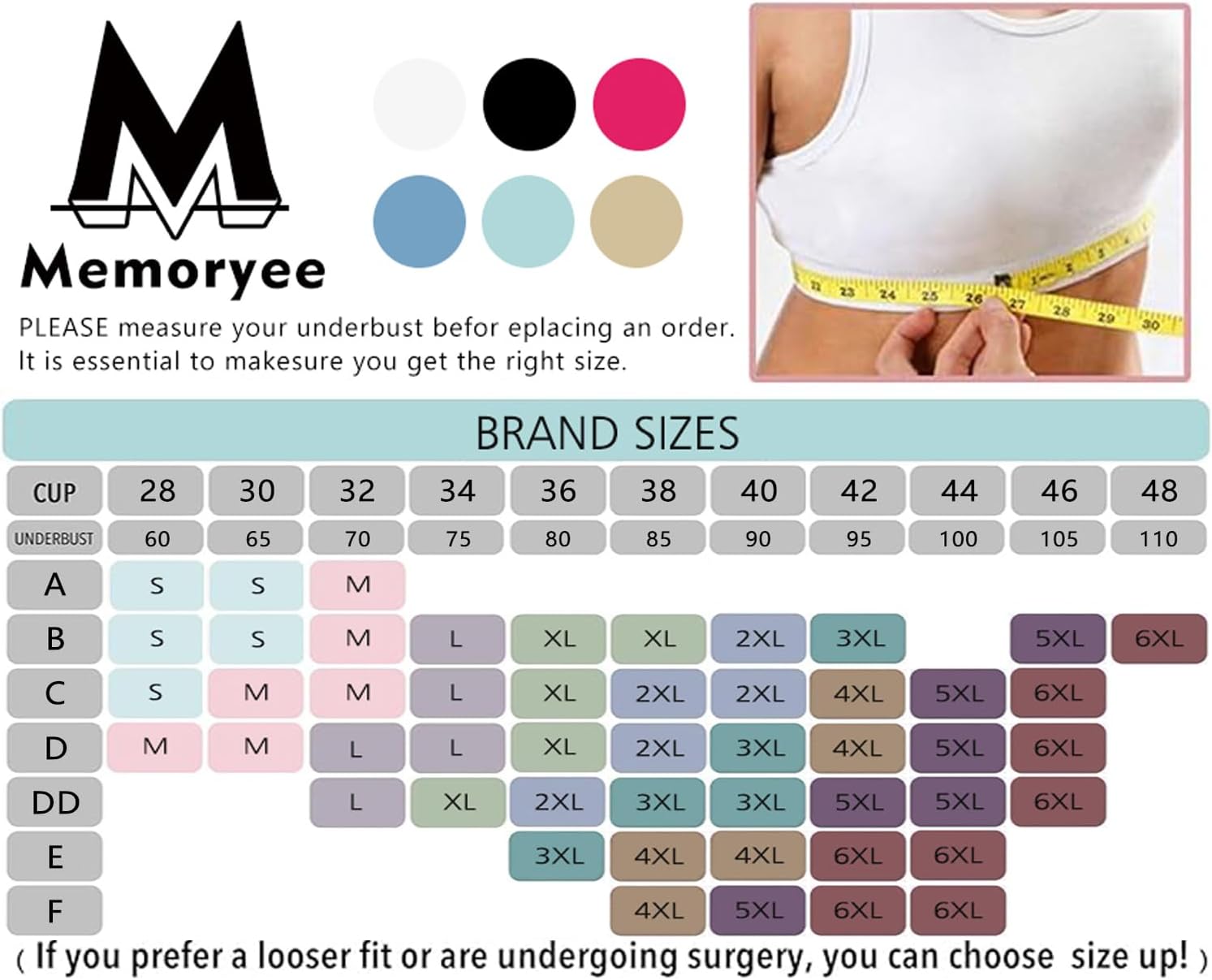 Thumbnail 5 de Memoryee Sports Bras Women 3 Pack – Plus Size, Non-Wired, Padded, Removable Inserts