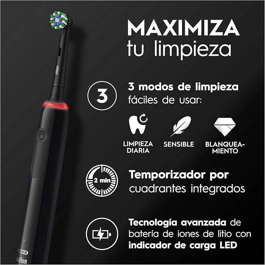 Thumbnail 6 de Oral-B Pro 3 3000 Cepillo Eléctrico Recargable con 3 Cabezales 🪥