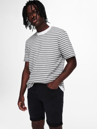 Thumbnail 2 de Only & Sons Pantalón corto para hombre en denim negro, talla 3XL