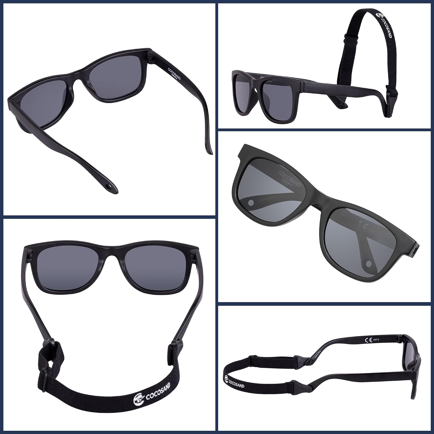 Thumbnail 5 de COCOSAND Flexible Polarized Baby Sunglasses with Strap for 0-24 Months