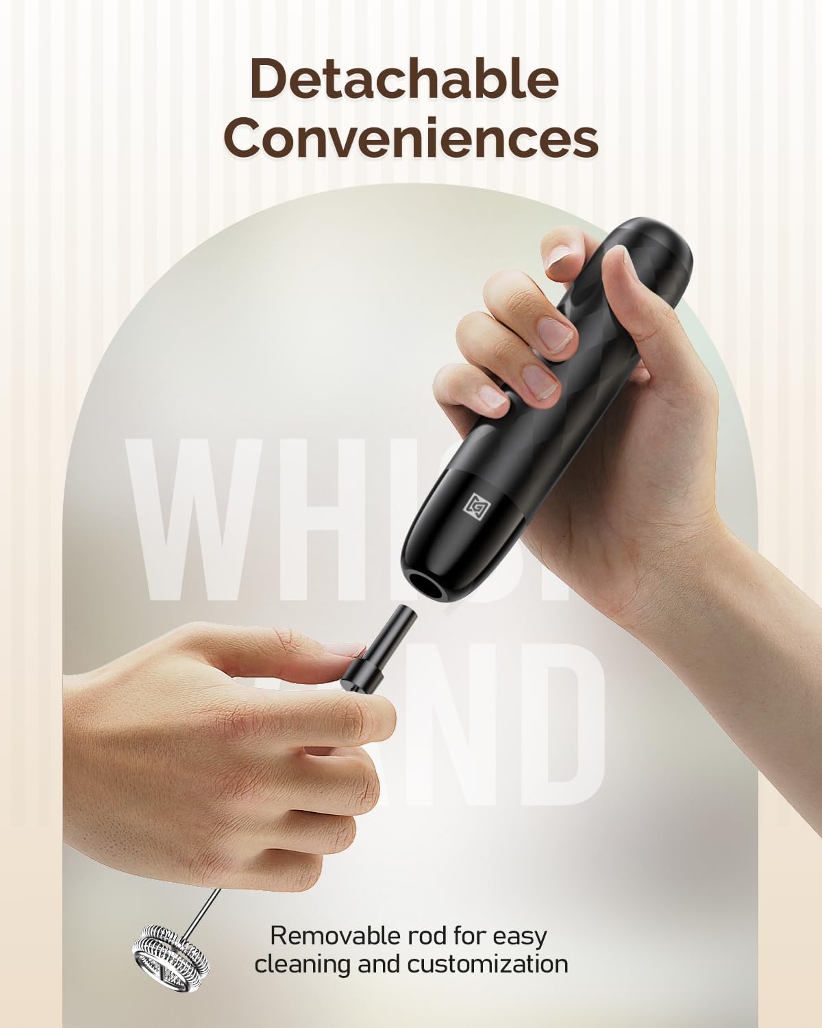 Detalle 2 de Maestri House LunaFro Mini rechargeable milk frother 🥛