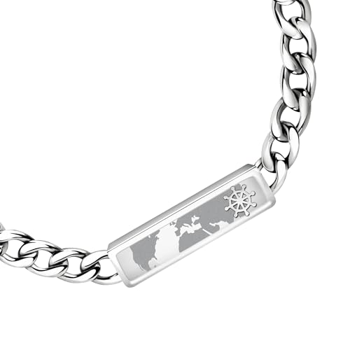 Detalle de Sector No Limits Bracciale da uomo SAGJ18, collezione Marine, acciaio inox 22 cm