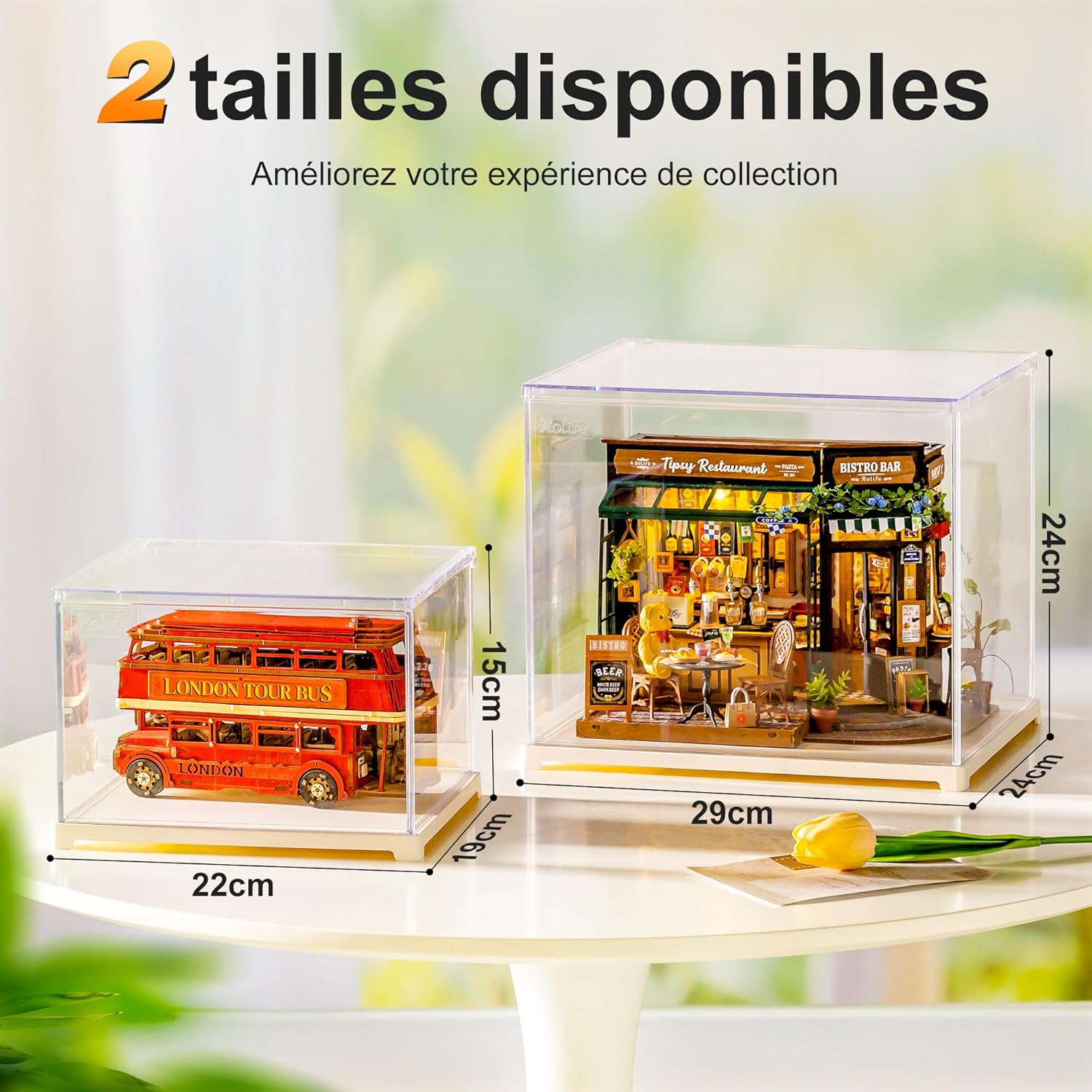 Thumbnail 6 de Rolife Vitrine en Acrylique DF04L – Vitrine anti-poussière avec porte et port de câble