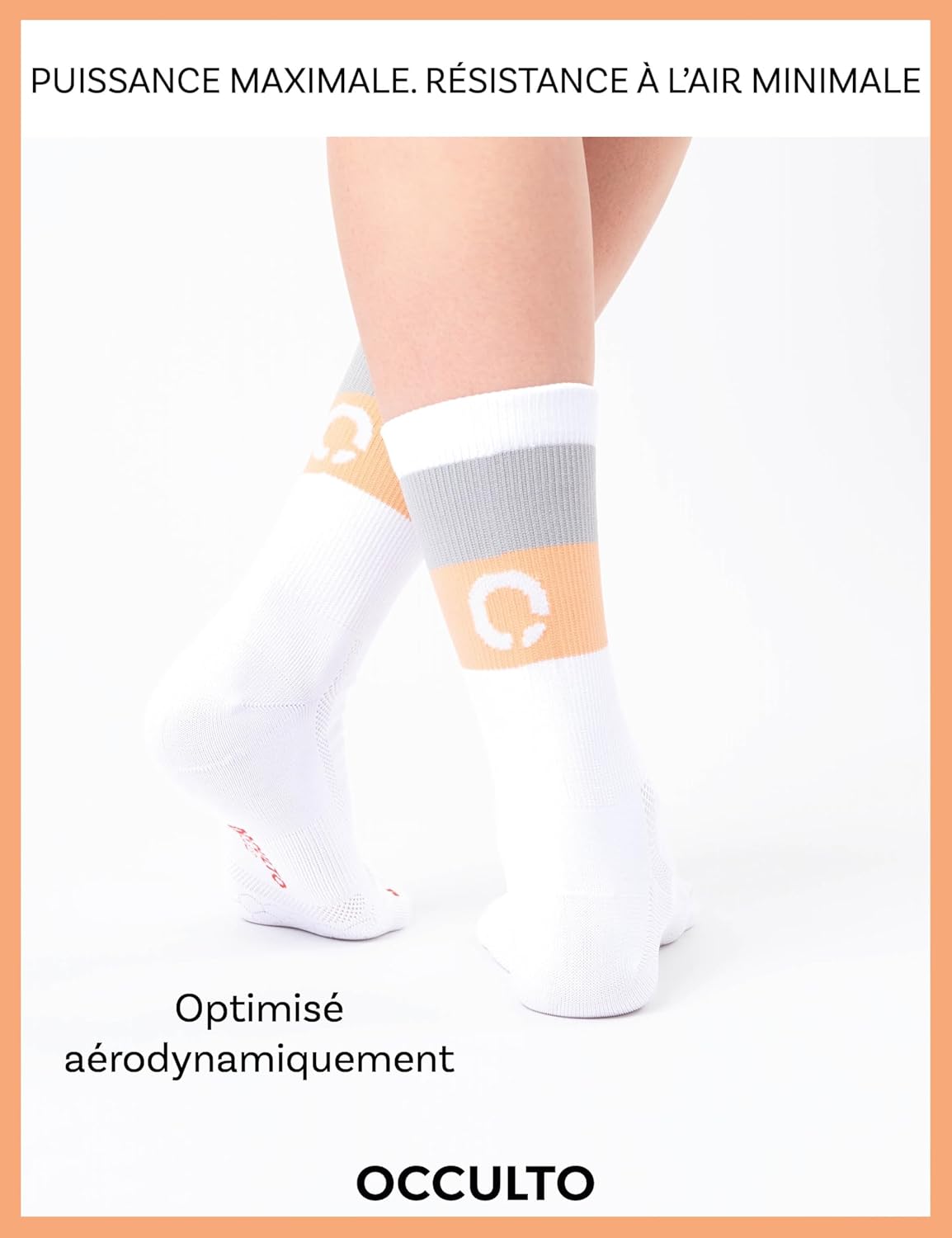 Detalle de Occulto Eddy – chaussettes cyclisme vélo (unisex) lot de 2 pour homme & femme