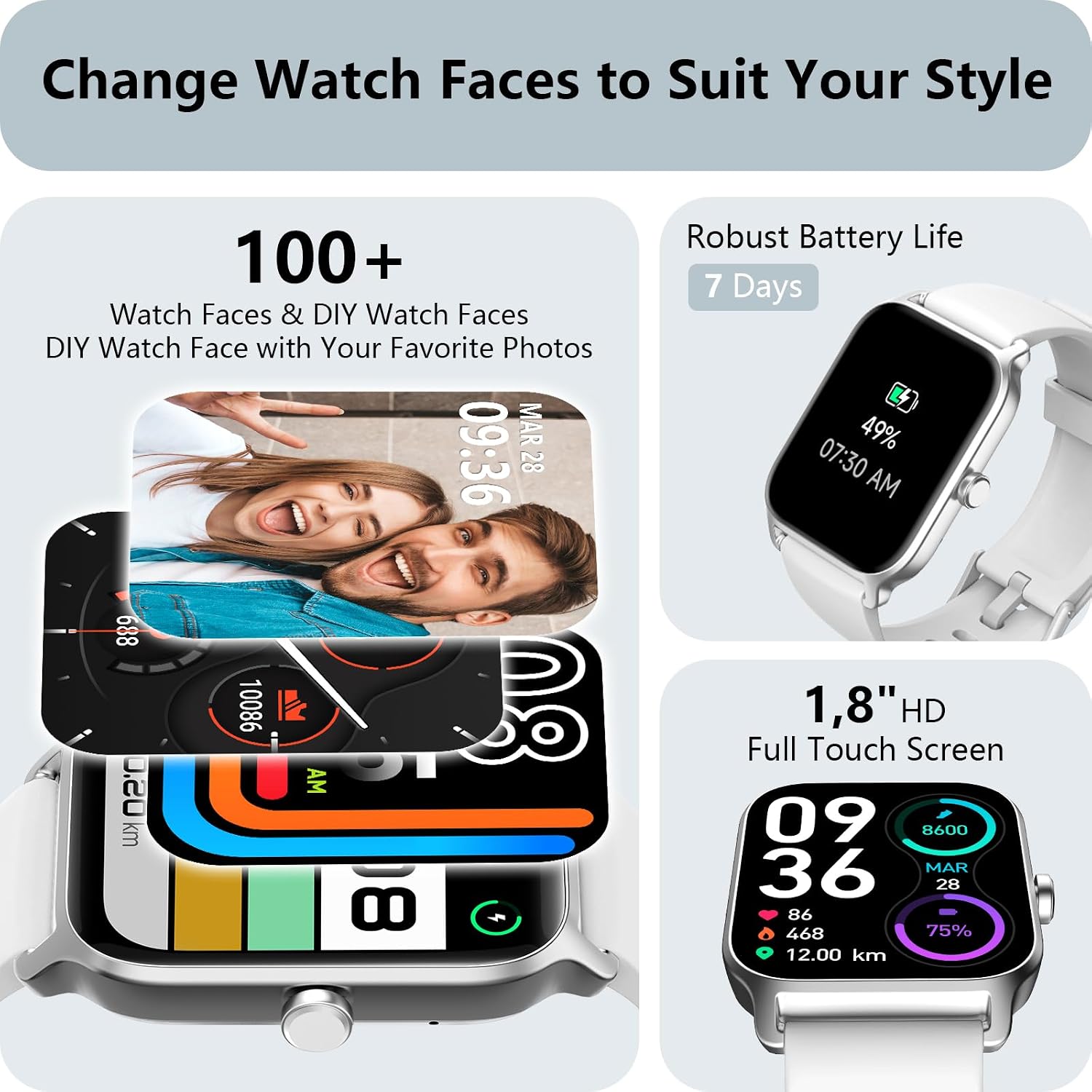 Thumbnail 6 de Answer Smart Watch 1.8" HD screen with Alexa