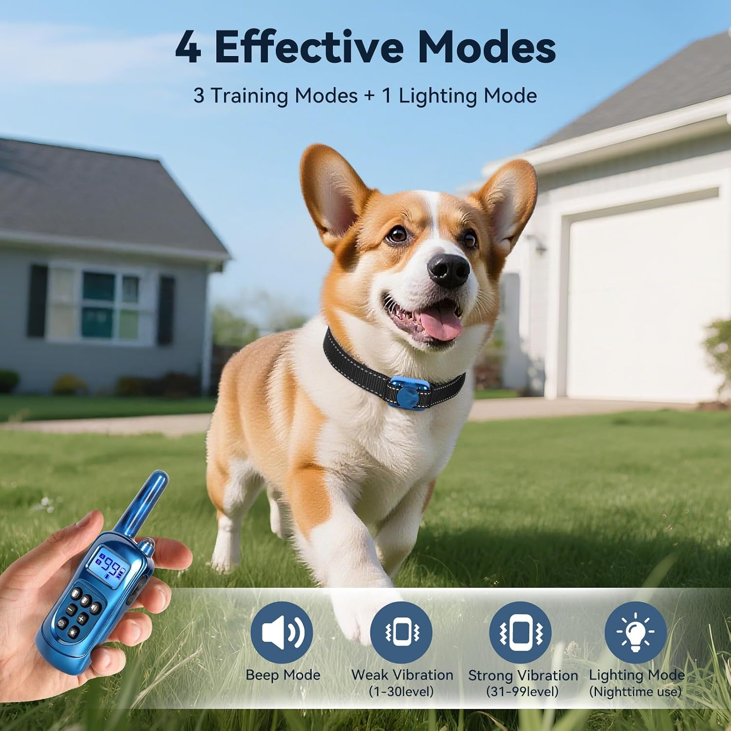 Detalle 1 de Vibration anti bark collar for dogs 2000ft